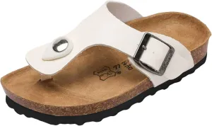 Spring and Summer Children's Boys and Girls Cork Flip Flops Shoes Glossy Slippers Slippers A Word Toddler Girl Sandals