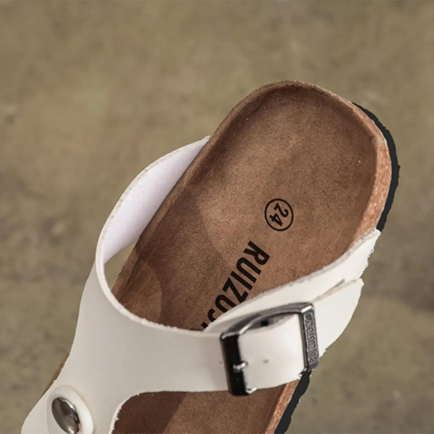 Spring and Summer Children's Boys and Girls Cork Flip Flops Shoes Glossy Slippers Slippers A Word Toddler Girl Sandals