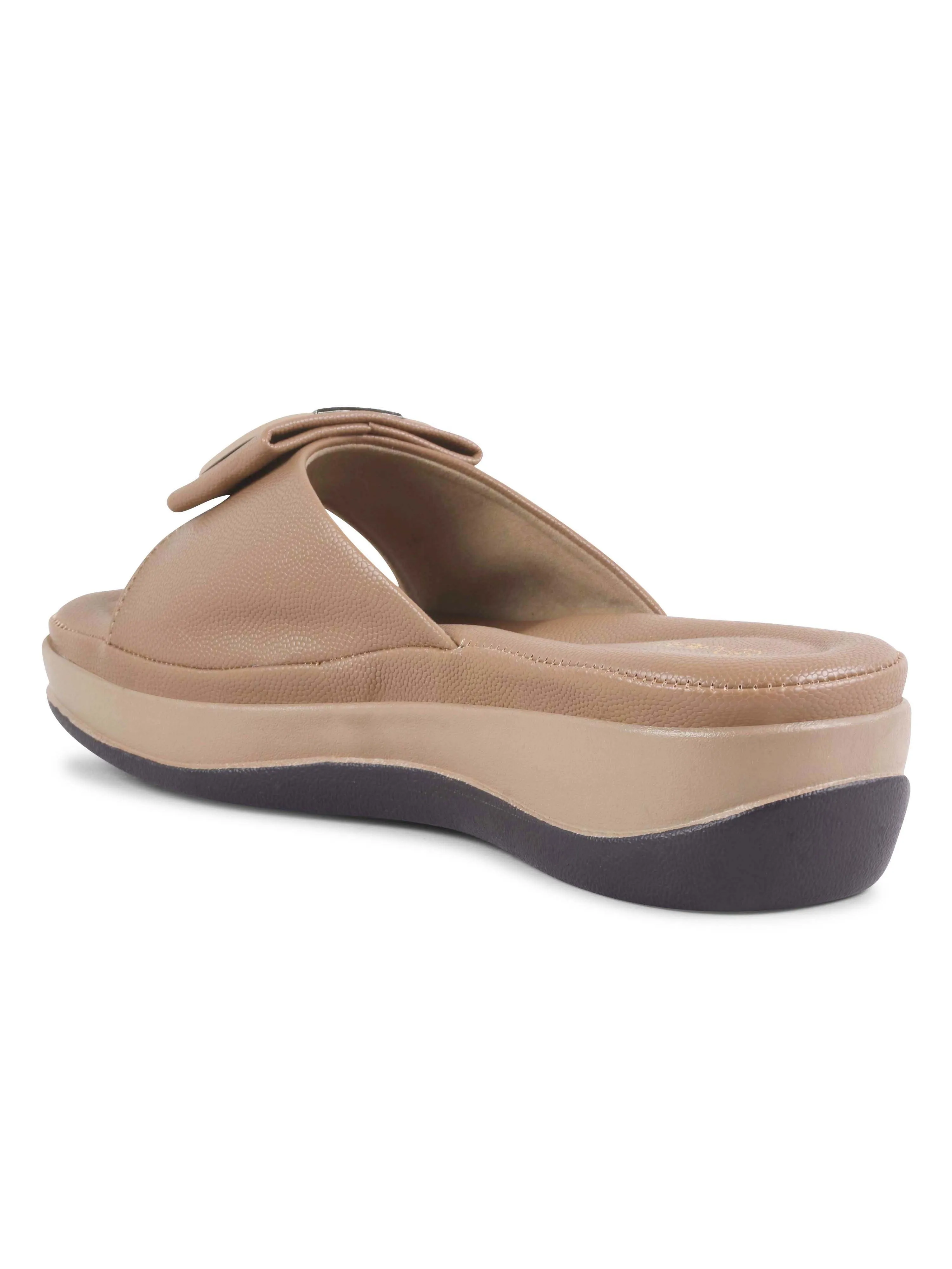 Square Buckle Slip-On Slippers