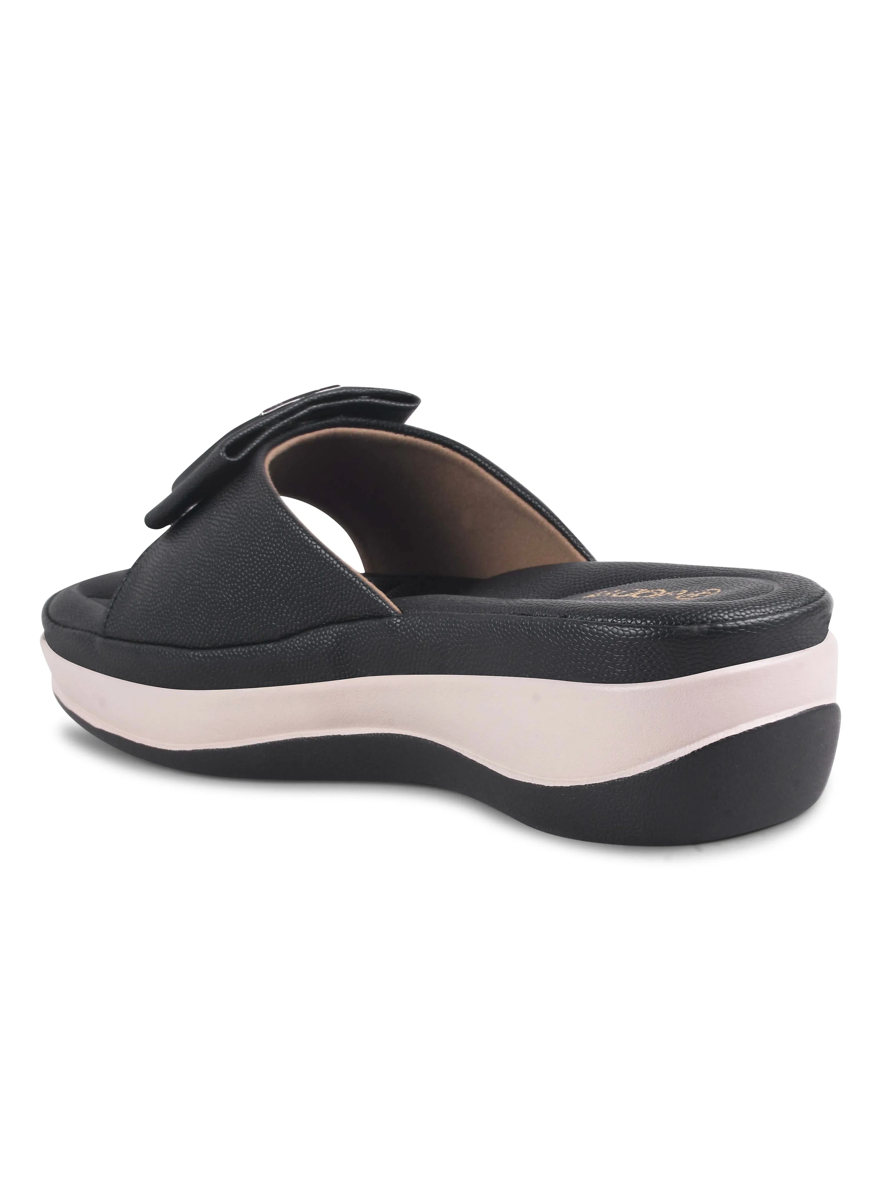 Square Buckle Slip-On Slippers