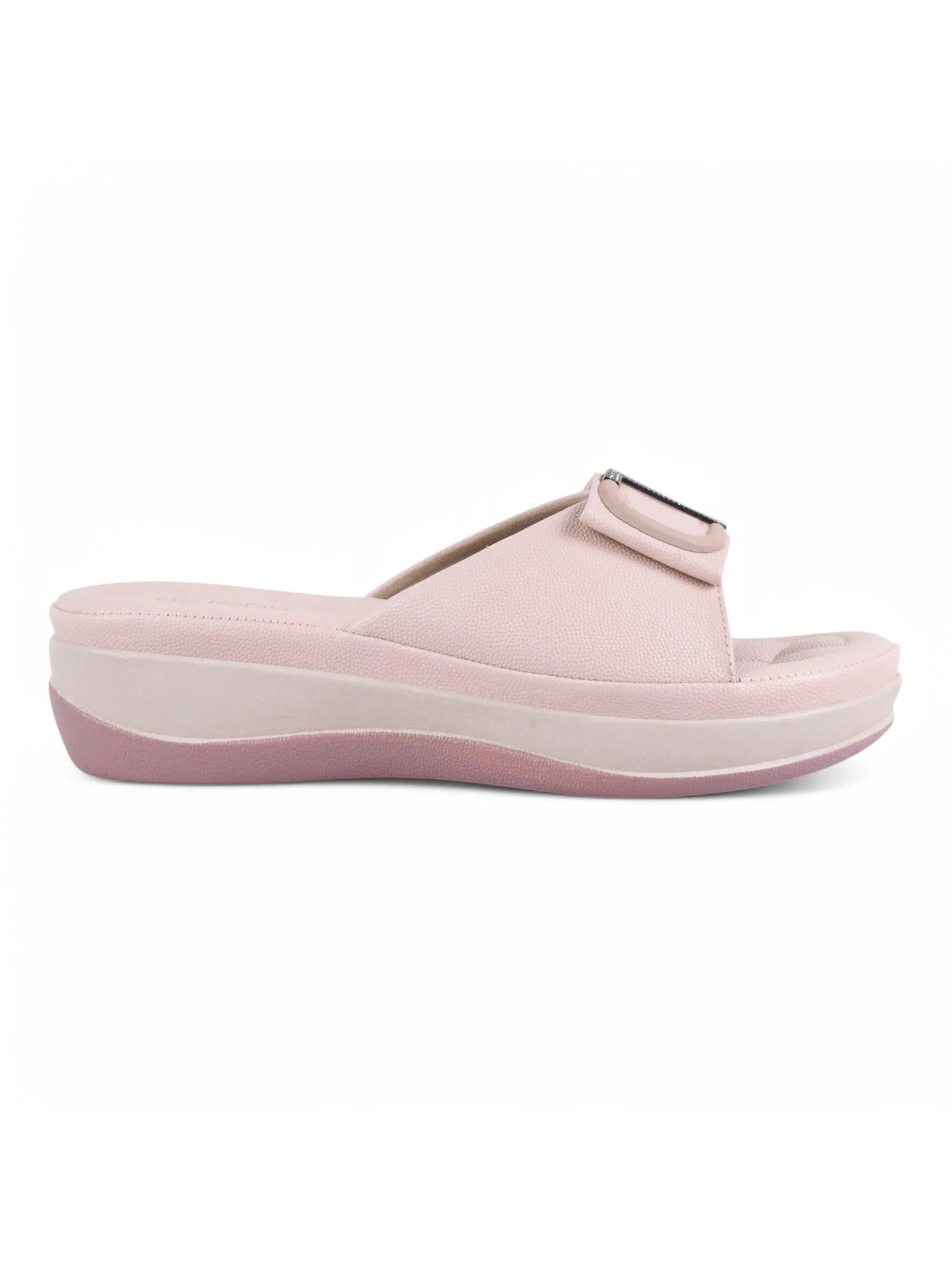Square Buckle Slip-On Slippers