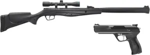 Stoeger S4000-E Airgun & XP4 Pistol Combo - .177 Caliber - Black Synthetic with Fiber-Optic Sights and 4 x 32 Scope