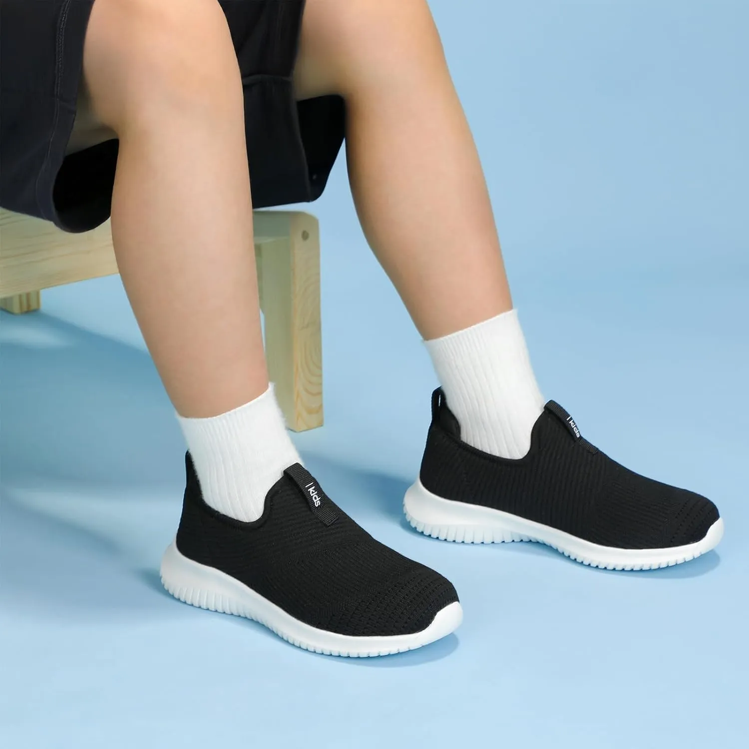 STQ Kids Shoes Girls Boys Lightweight Slip on Walking Sneakers