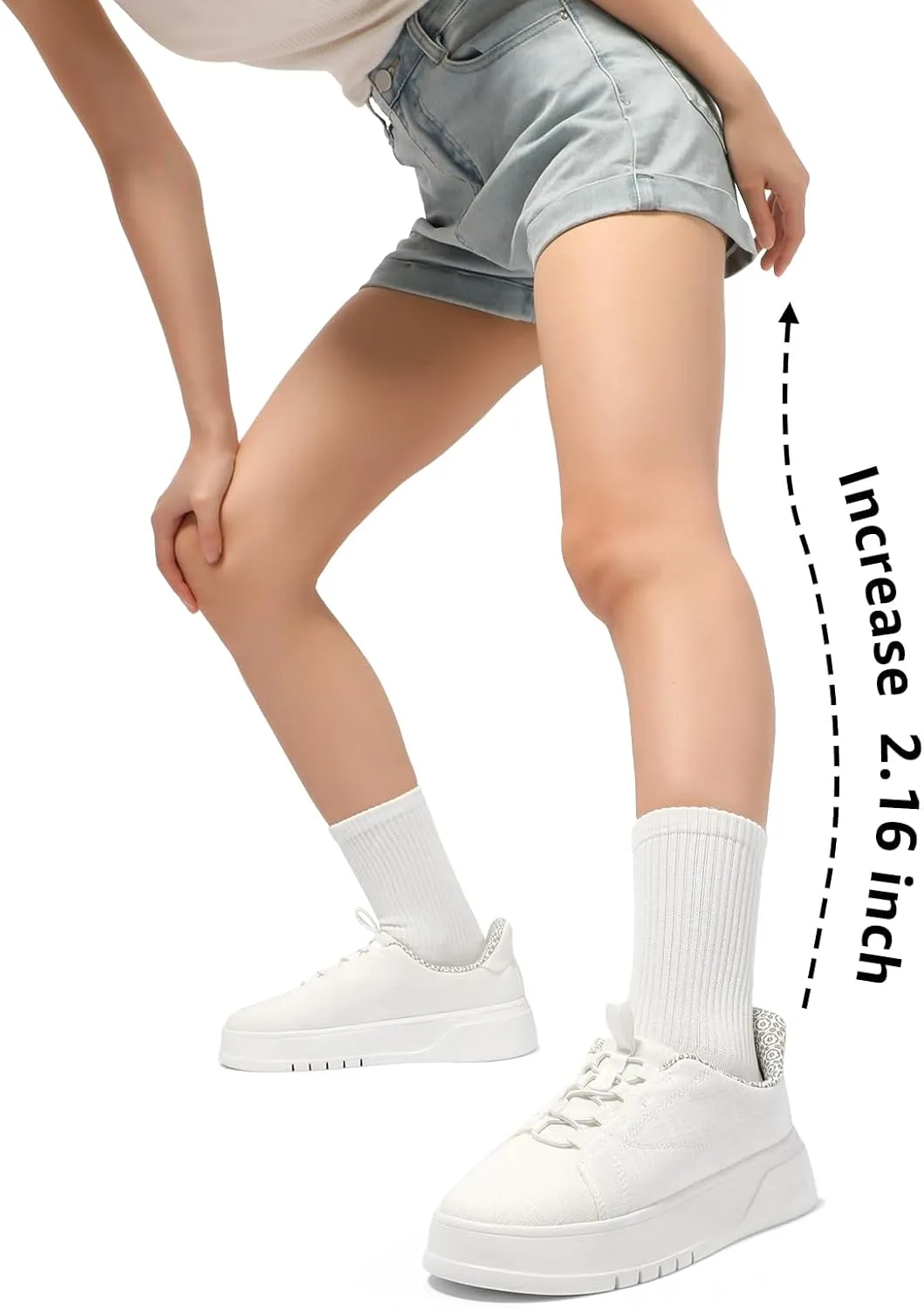 STQ Slip On Platform Canvas Sneakers Breathable Comfortable Casual Shoes Non Slip Walking Sneakers