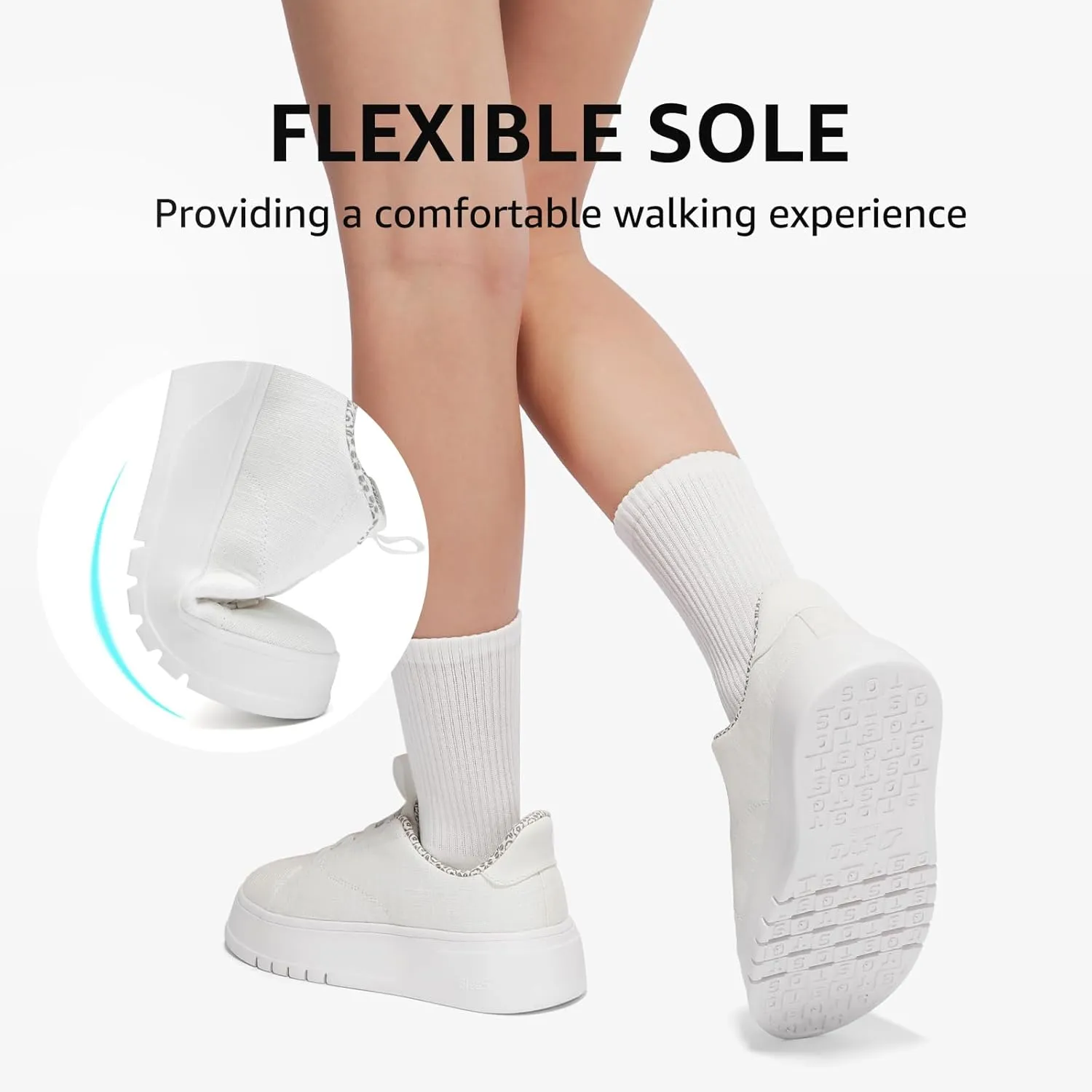STQ Slip On Platform Canvas Sneakers Breathable Comfortable Casual Shoes Non Slip Walking Sneakers