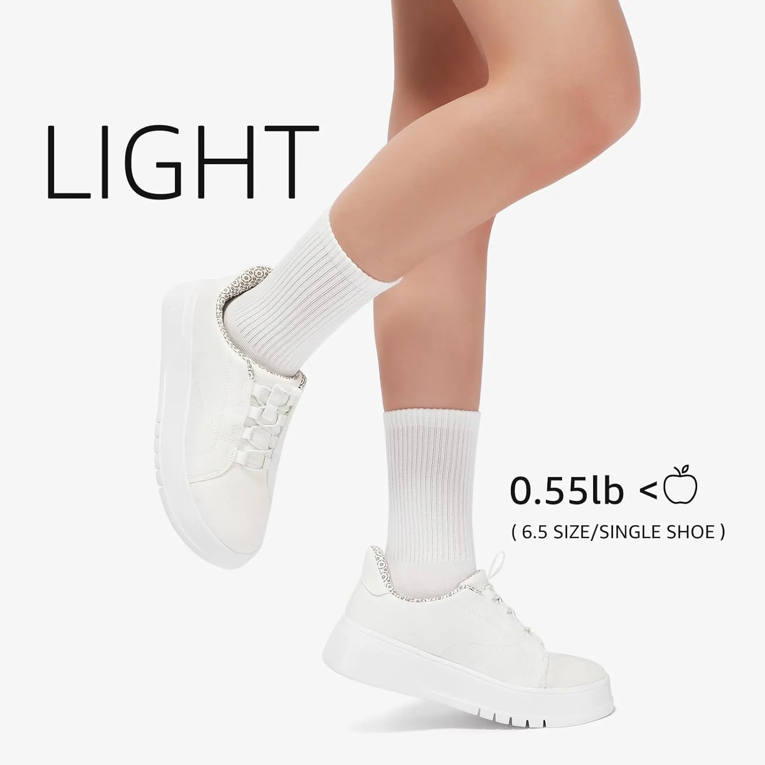 STQ Slip On Platform Canvas Sneakers Breathable Comfortable Casual Shoes Non Slip Walking Sneakers