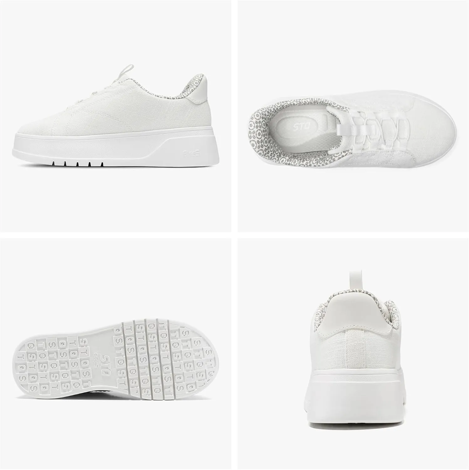 STQ Slip On Platform Canvas Sneakers Breathable Comfortable Casual Shoes Non Slip Walking Sneakers