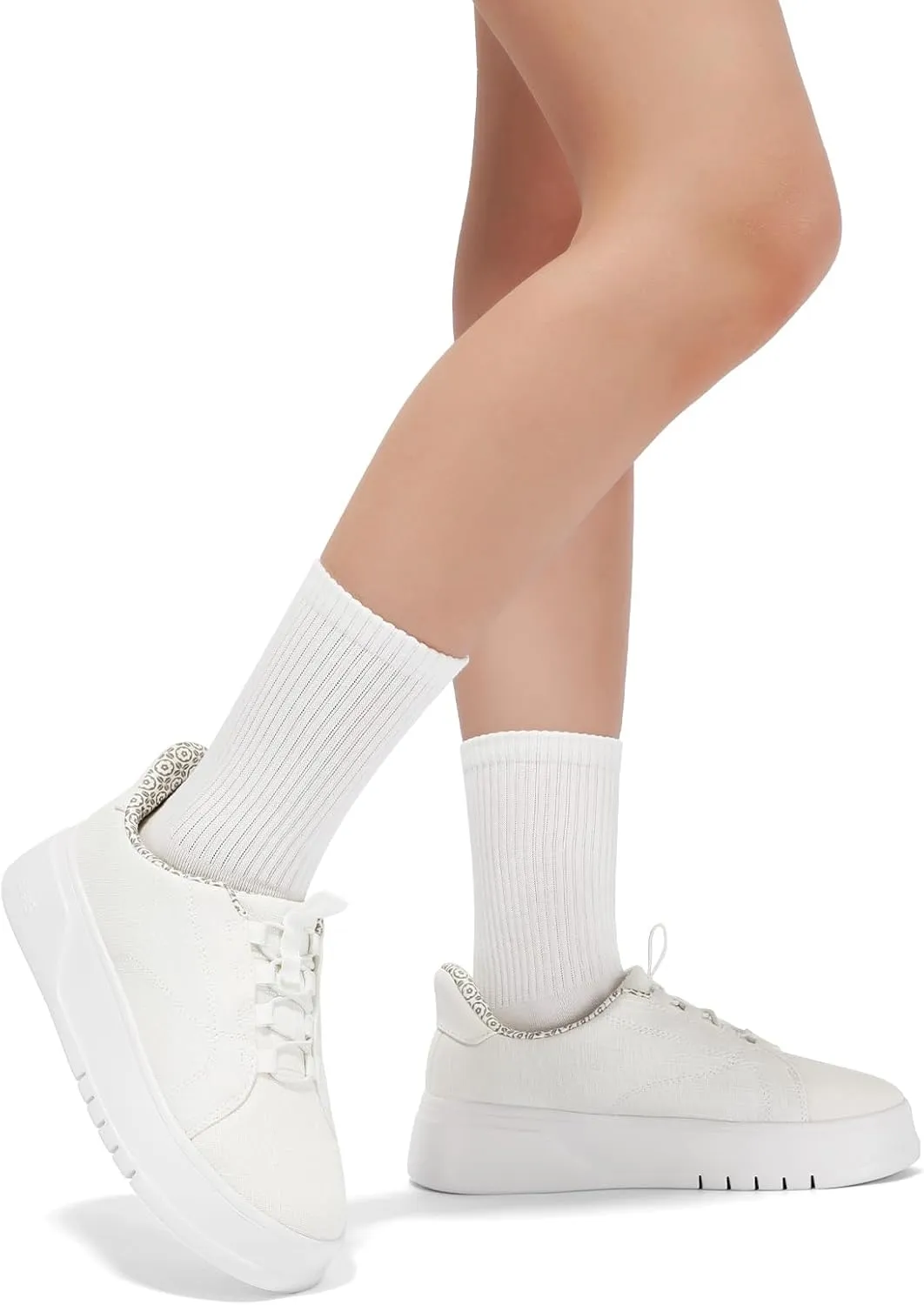 STQ Slip On Platform Canvas Sneakers Breathable Comfortable Casual Shoes Non Slip Walking Sneakers