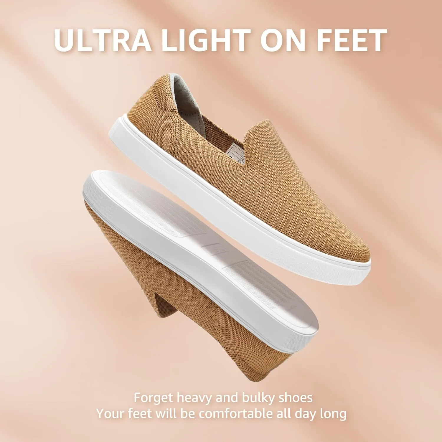 STQ Slip on Shoes for Women Breathable Fashion Sneakers Comfortable Knit Casual Shoes