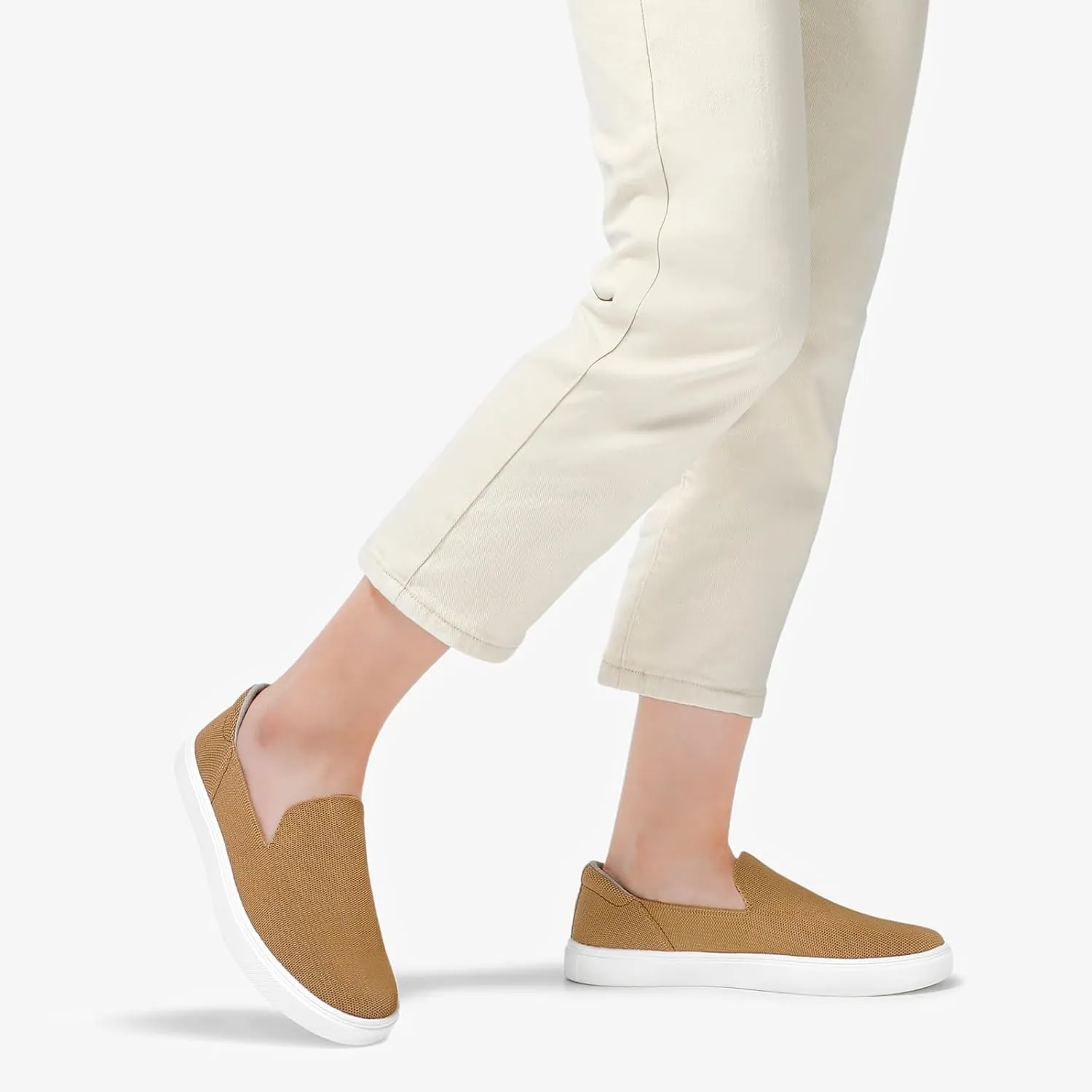 STQ Slip on Shoes for Women Breathable Fashion Sneakers Comfortable Knit Casual Shoes