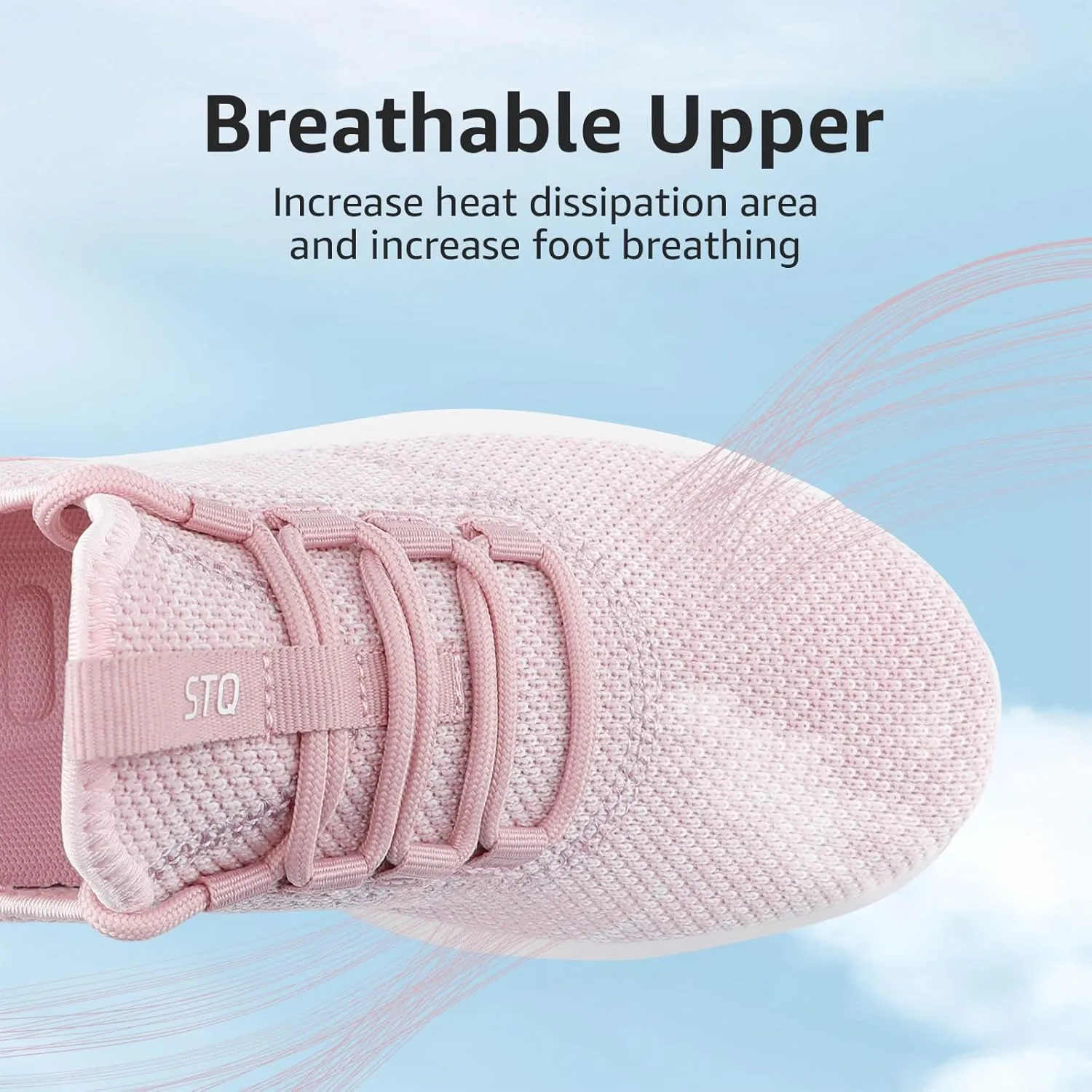 STQ Womens Slip On Sneakers Tennis Walking Orthopedic Shoes Breathable Athletic Gym Workout Cross Training Sneakers