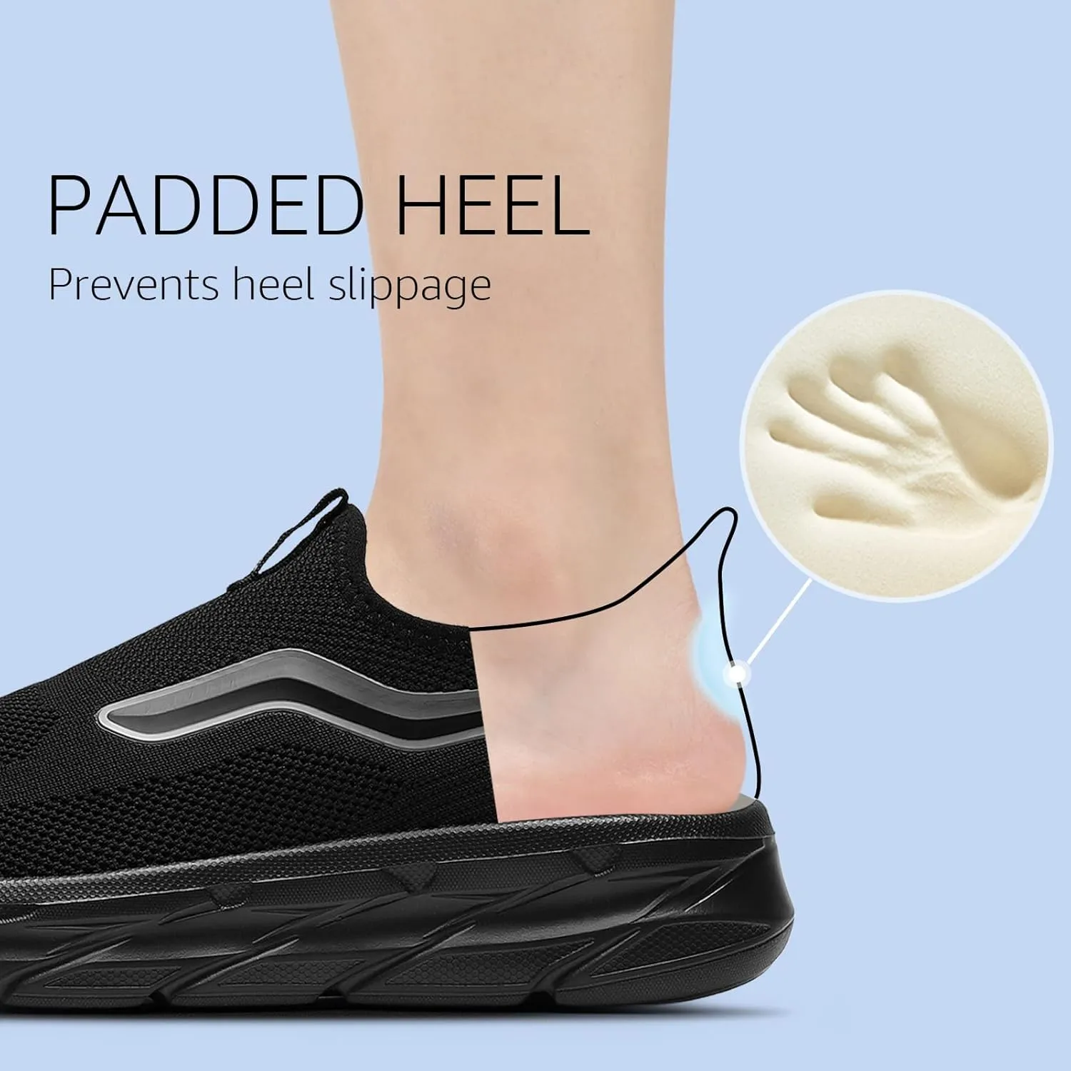 STQ Women's Slip on Walking Shoes Supportive Non Slip Work Lightweight Cushion Plantar Fasciitis Orthopedic Breathable Sneakers for All Day Standing