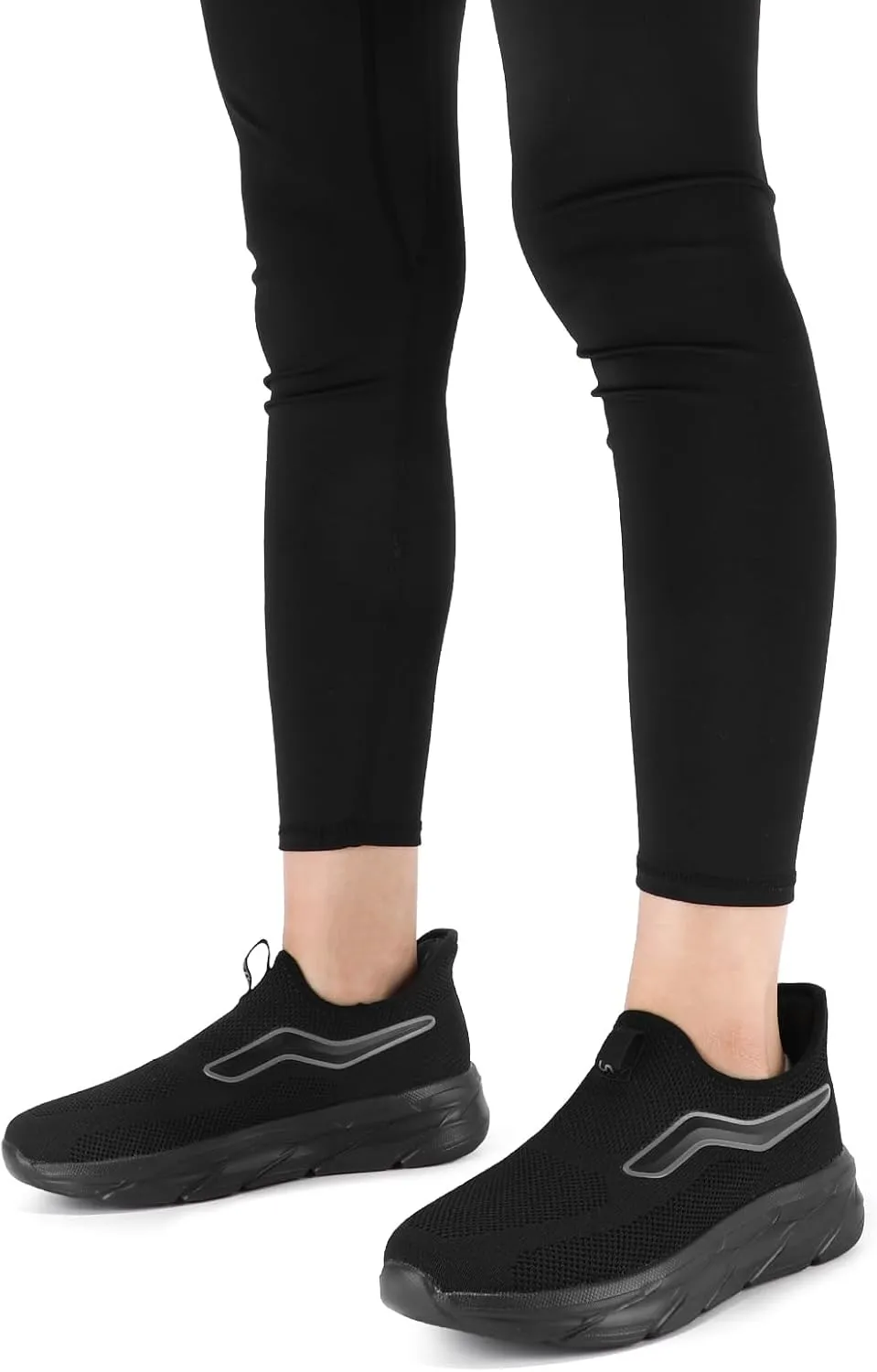 STQ Women's Slip on Walking Shoes Supportive Non Slip Work Lightweight Cushion Plantar Fasciitis Orthopedic Breathable Sneakers for All Day Standing