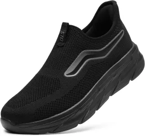 STQ Women's Slip on Walking Shoes Supportive Non Slip Work Lightweight Cushion Plantar Fasciitis Orthopedic Breathable Sneakers for All Day Standing