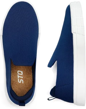 STQ Womens Wide Toe Box Barefoot Shoes Knit Casual Slip on Shoes for Summer
