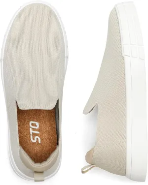 STQ Womens Wide Toe Box Barefoot Shoes Knit Casual Slip on Shoes for Summer