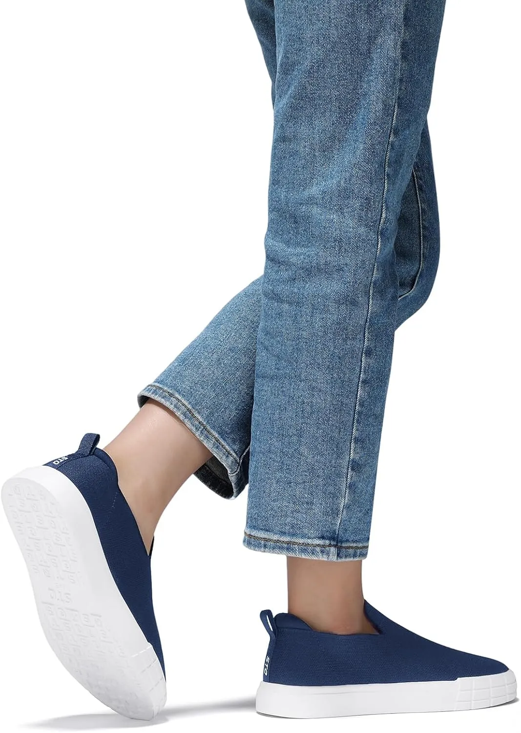 STQ Womens Wide Toe Box Barefoot Shoes Knit Casual Slip on Shoes for Summer