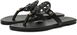 Stratuxx Kaze Flip Flops for Women with Memory Foam, Women's Flat Sandals Dressy Slide Sandals Comfortable Slippers for Women