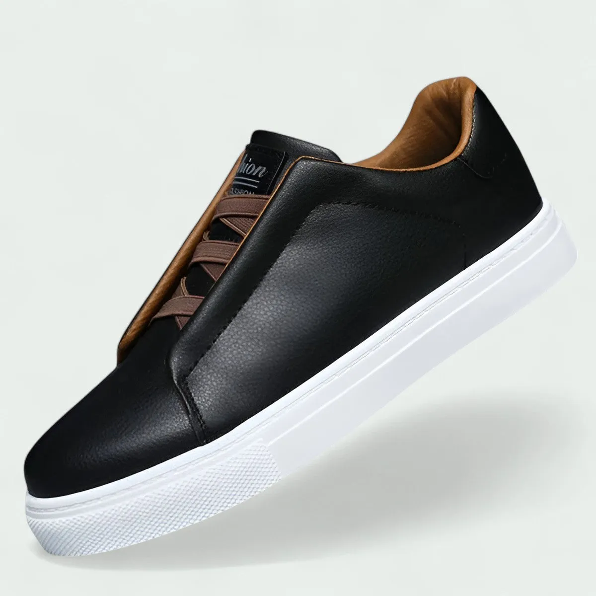 Strazoro | Leather Trainers for Men – Smart Casual Comfort