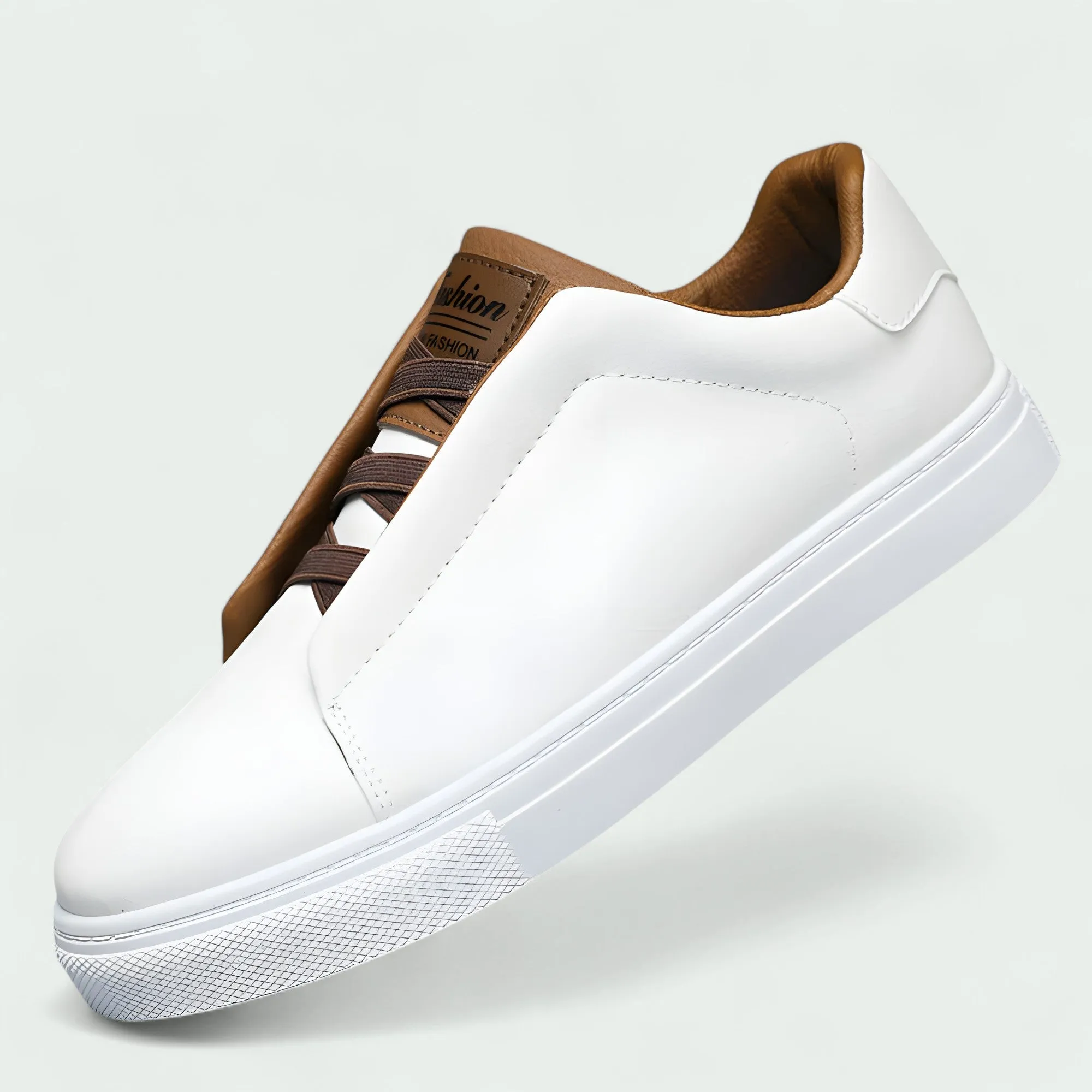 Strazoro | Leather Trainers for Men – Smart Casual Comfort