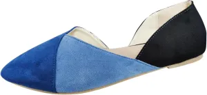 Suede Flat Shoes for Women Comfort Slip On Loafers Pointed Toe Ballet Flats Shoes Casual Dress Shoe Nude Flats