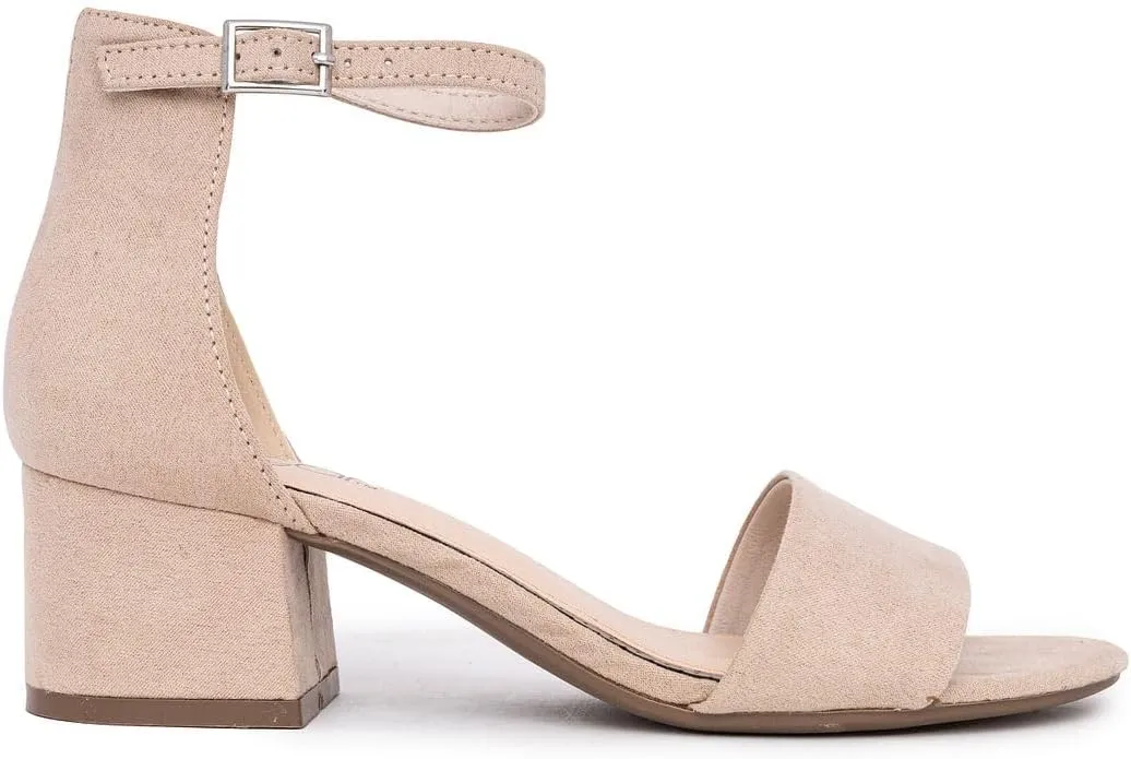 Sugar Women's Block Heel Sandals – Open Toe, Ankle Strap, Comfortable Dress Shoes for Weddings & Casual Wear