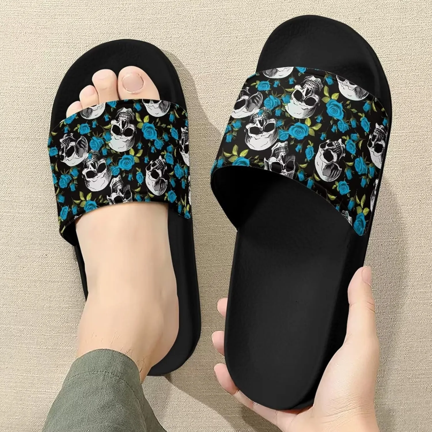 Summer Womens Slipper Home Casual Slippers Non-slip Shower Single Band Open Toe Slide Sandals