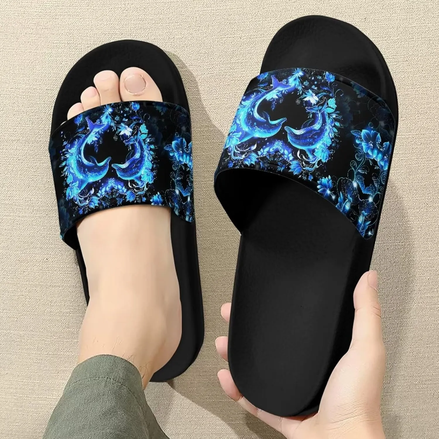 Summer Womens Slipper Home Casual Slippers Non-slip Shower Single Band Open Toe Slide Sandals