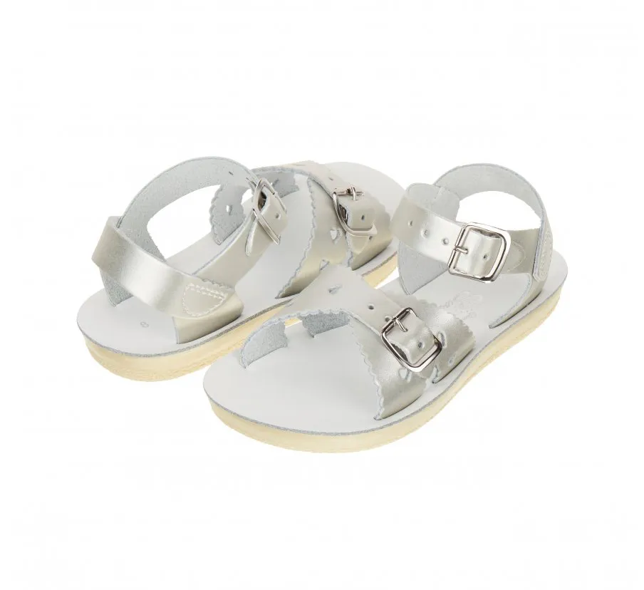 Sweetheart Child Silver Sandals by Salt-Water Sandals