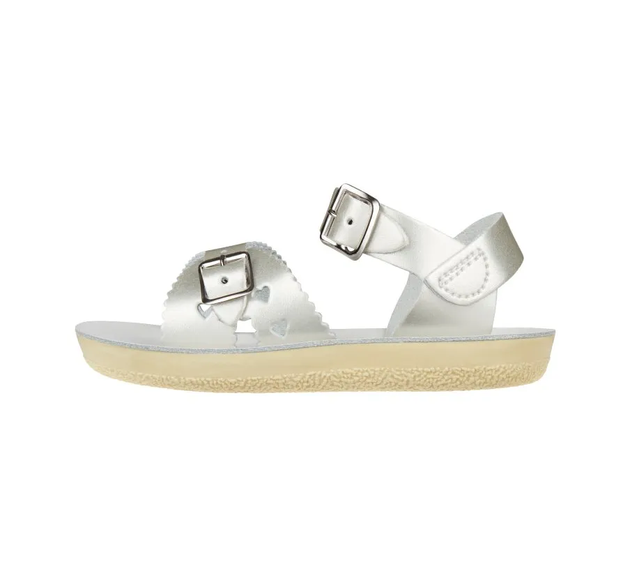 Sweetheart Child Silver Sandals by Salt-Water Sandals