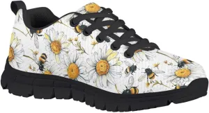 SYtrade Girls' Athletic Shoes Slip-On Tennis Sneakers Breathable Black Sole Walking Shoes
