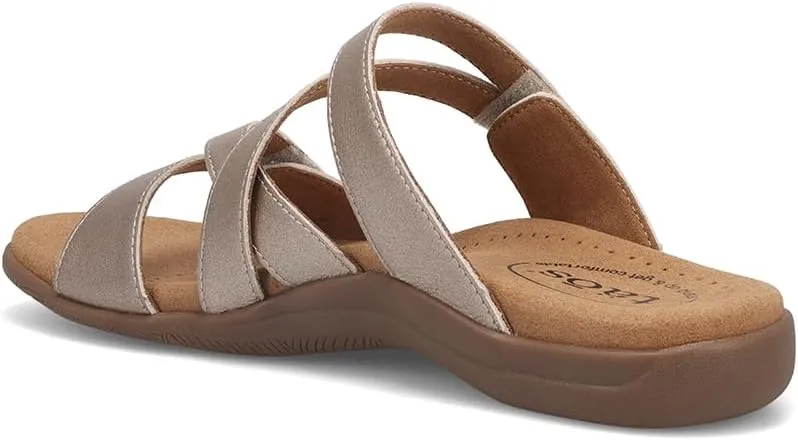 Taos Double U Premium Leather Women's Sandal - Stylish Adjustable Strap Design with Arch Support, Cooling Gel Padding for All-Day Enjoyment and Walking Comfort