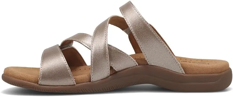 Taos Double U Premium Leather Women's Sandal - Stylish Adjustable Strap Design with Arch Support, Cooling Gel Padding for All-Day Enjoyment and Walking Comfort