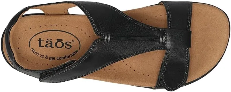Taos The Show Premium Leather Women's Sandal - Experience Everyday Style, Comfort, Arch Support, Cooling Gel Padding and an Adjustable Fit for Exceptional Walking Comfort