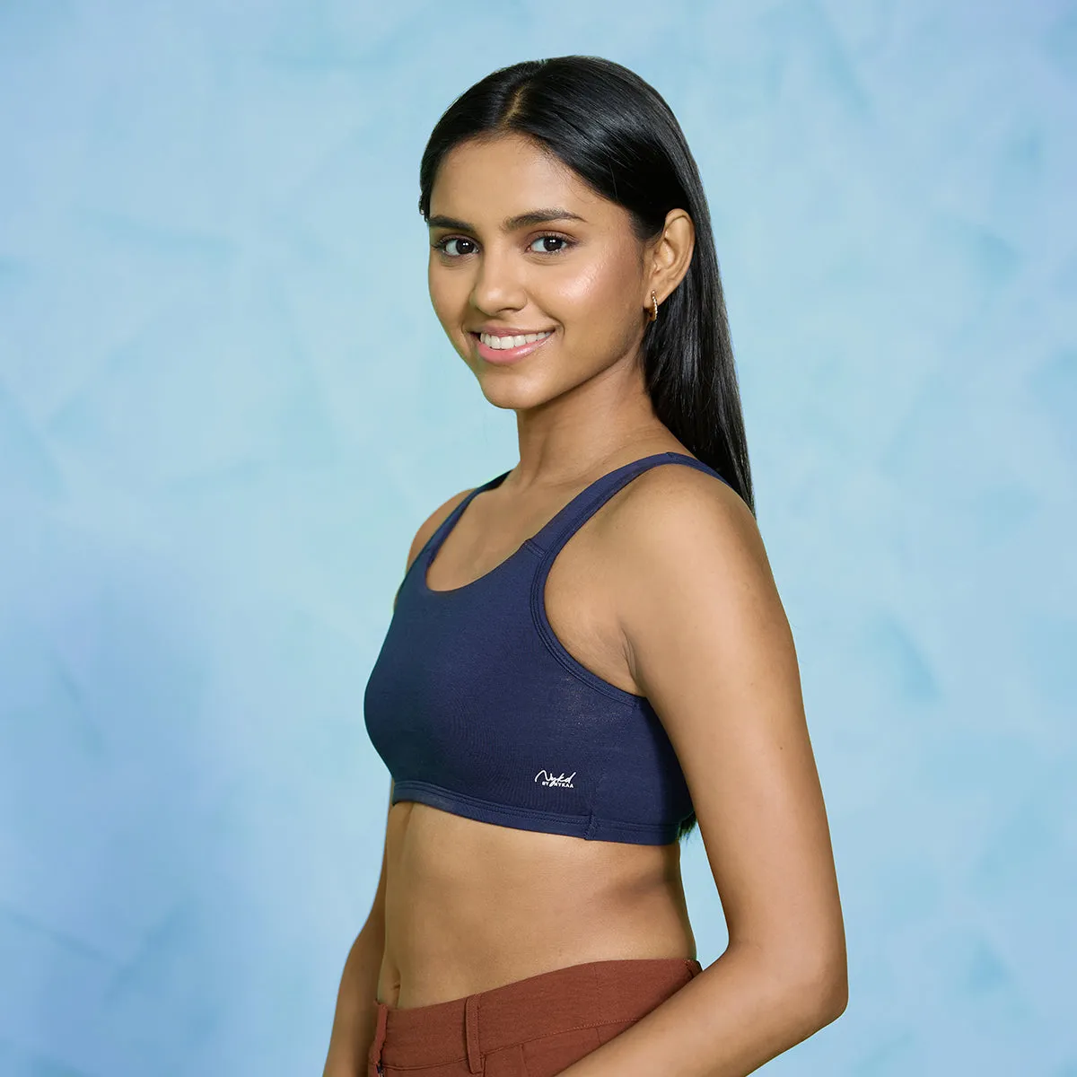 Teen slip on bra-NYB272-Navy blue