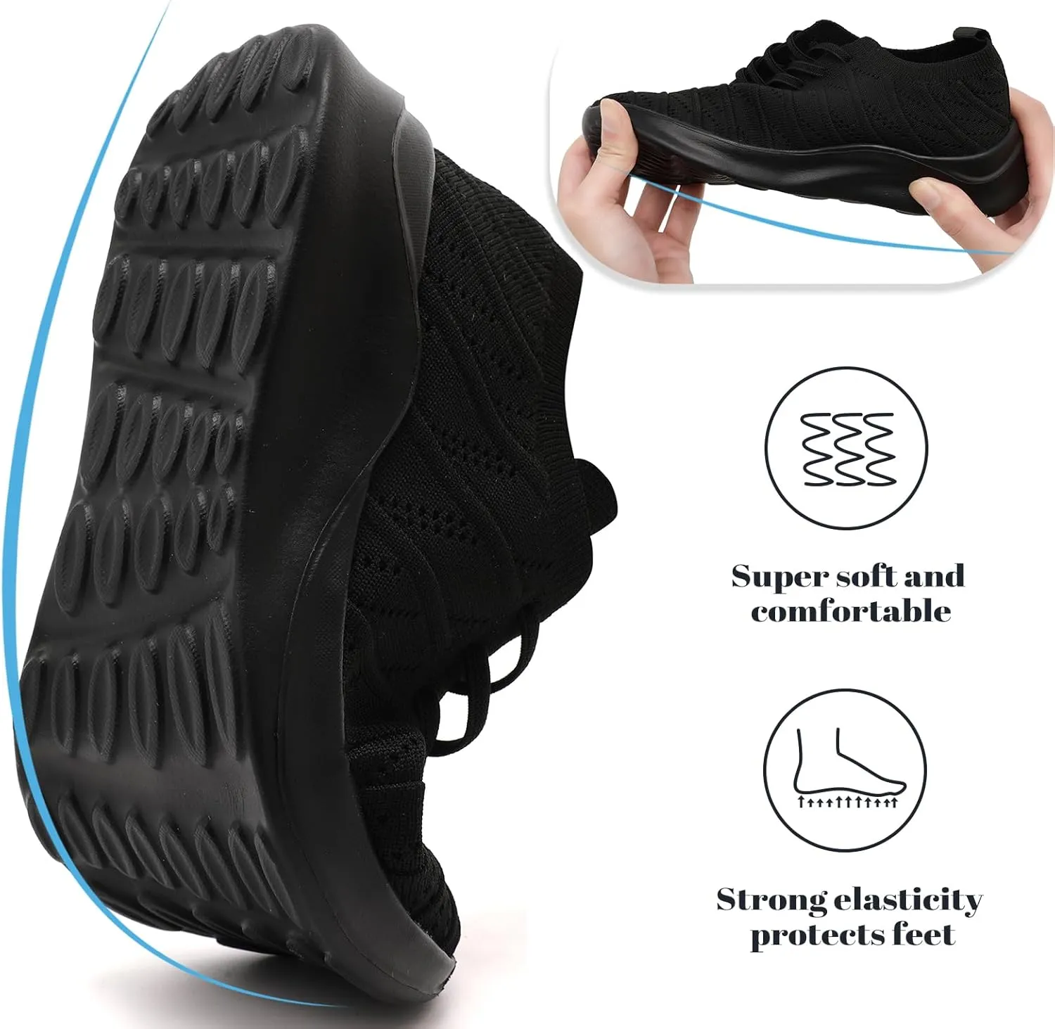 Tennis Shoes Womens Slip on Running Shoes Breathable Sneakers Athletic Lightweight Gym Sports Walking Shoes