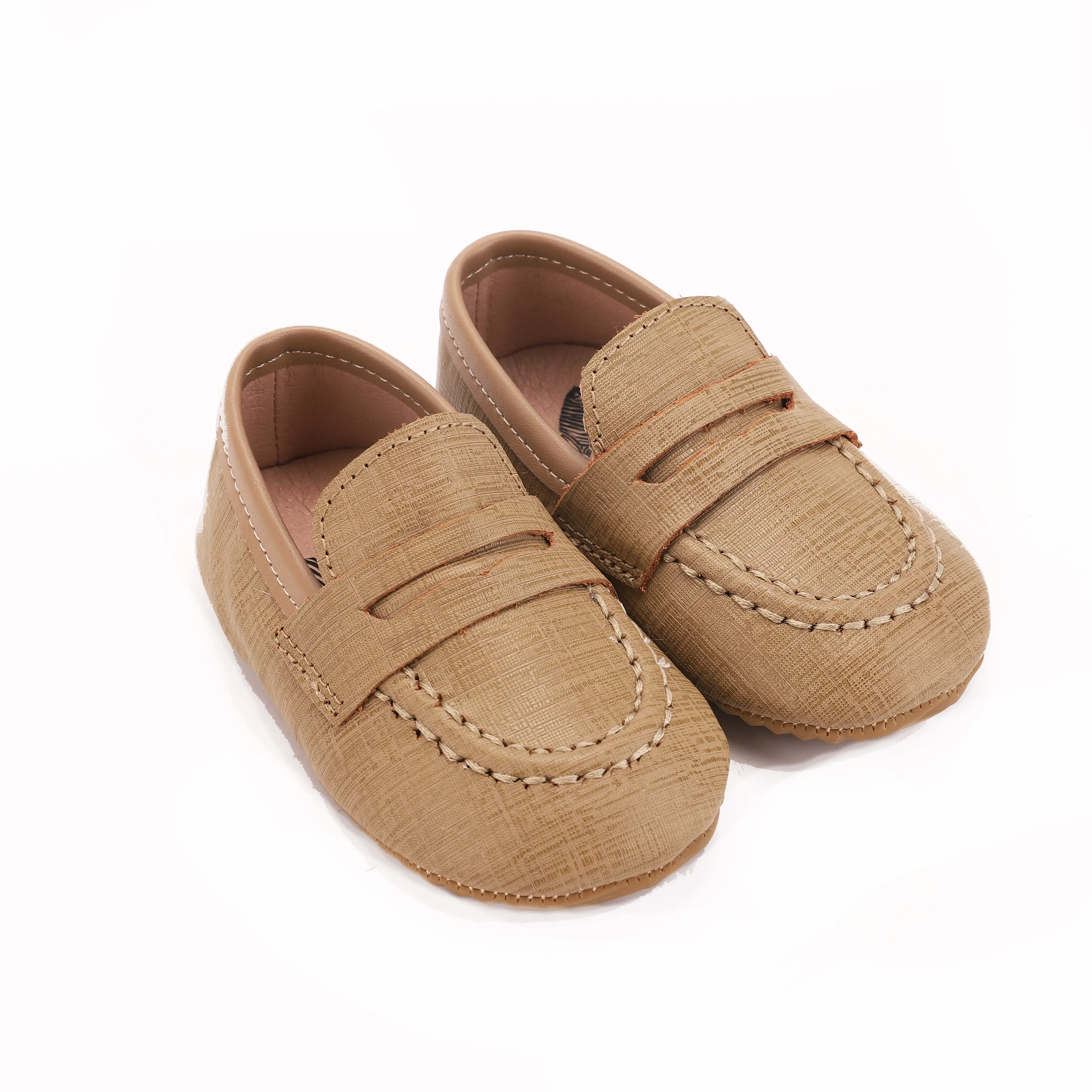 Textured Penny Loafer - Rubber Sole