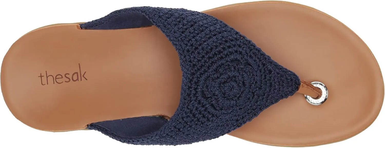 The Sak Shana Thong Sandal in Crochet, Slip On Entry