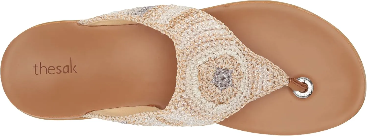 The Sak Shana Thong Sandal in Crochet, Slip On Entry
