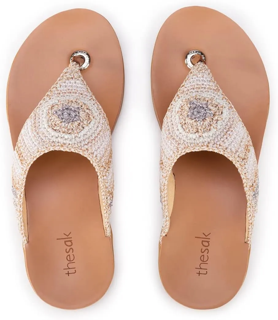 The Sak Shana Thong Sandal in Crochet, Slip On Entry