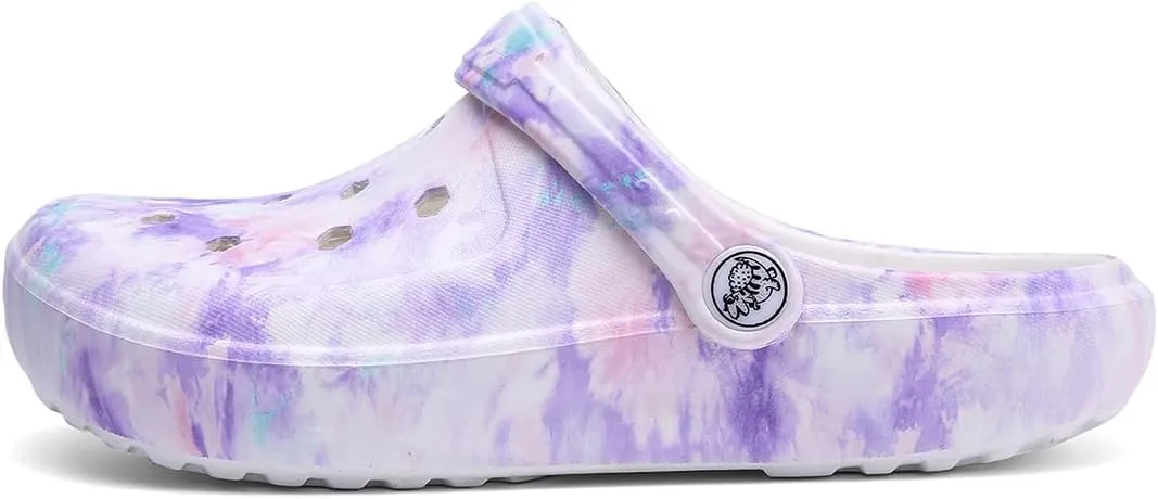 Tie-dye Womens Clogs Lightweight Slip-on Garden Shoes Cheap Slippers/Sandals/Water Shoes