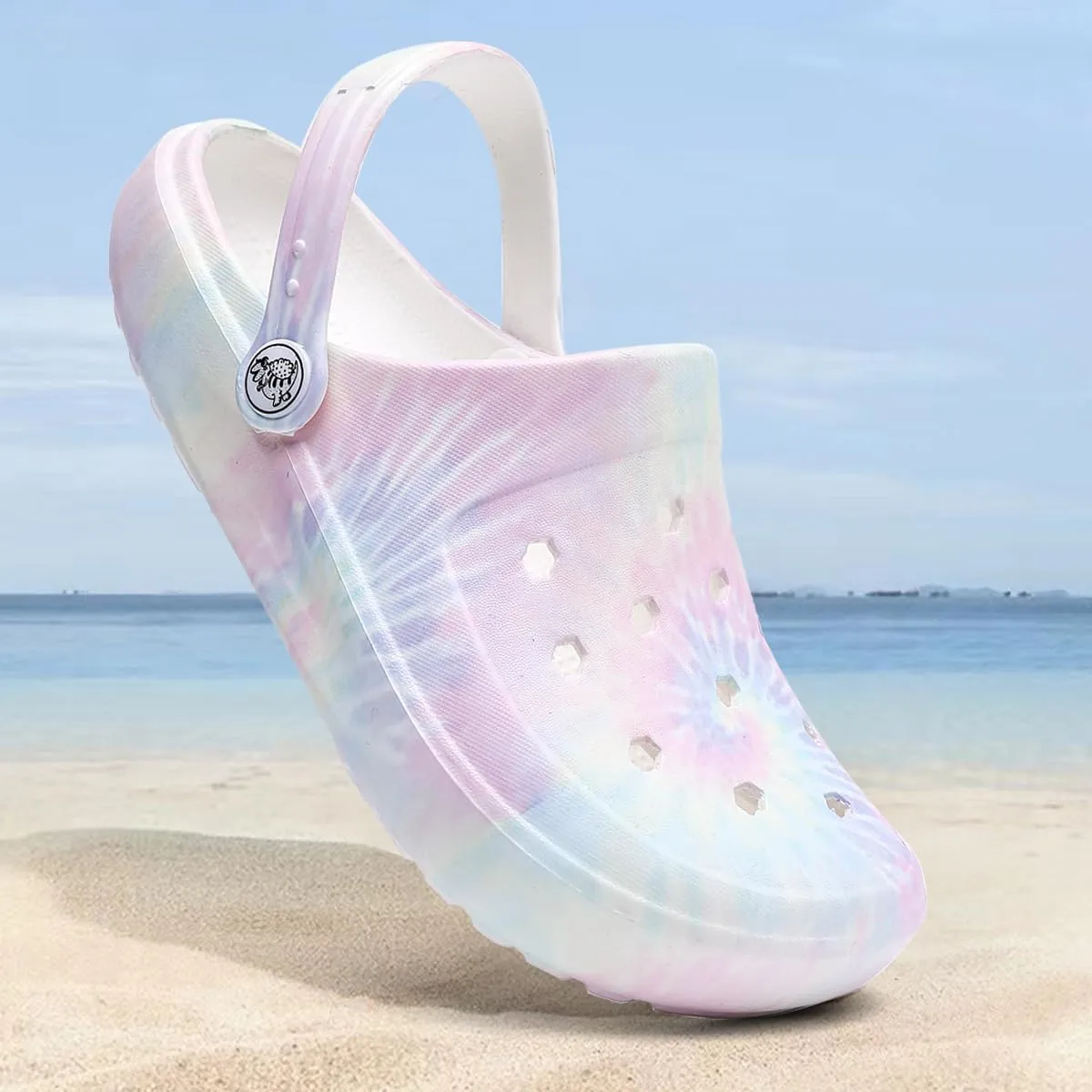 Tie-dye Womens Clogs Lightweight Slip-on Garden Shoes Cheap Slippers/Sandals/Water Shoes