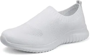 TIOSEBON Women's Walking Sock Shoes Elastic Knit Lightweight Slip on Breathable Yoga Sneakers