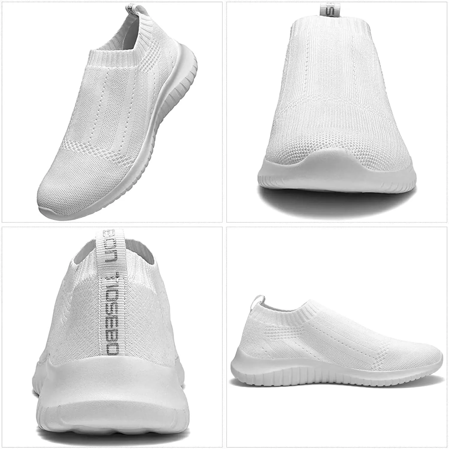 TIOSEBON Women's Walking Sock Shoes Elastic Knit Lightweight Slip on Breathable Yoga Sneakers