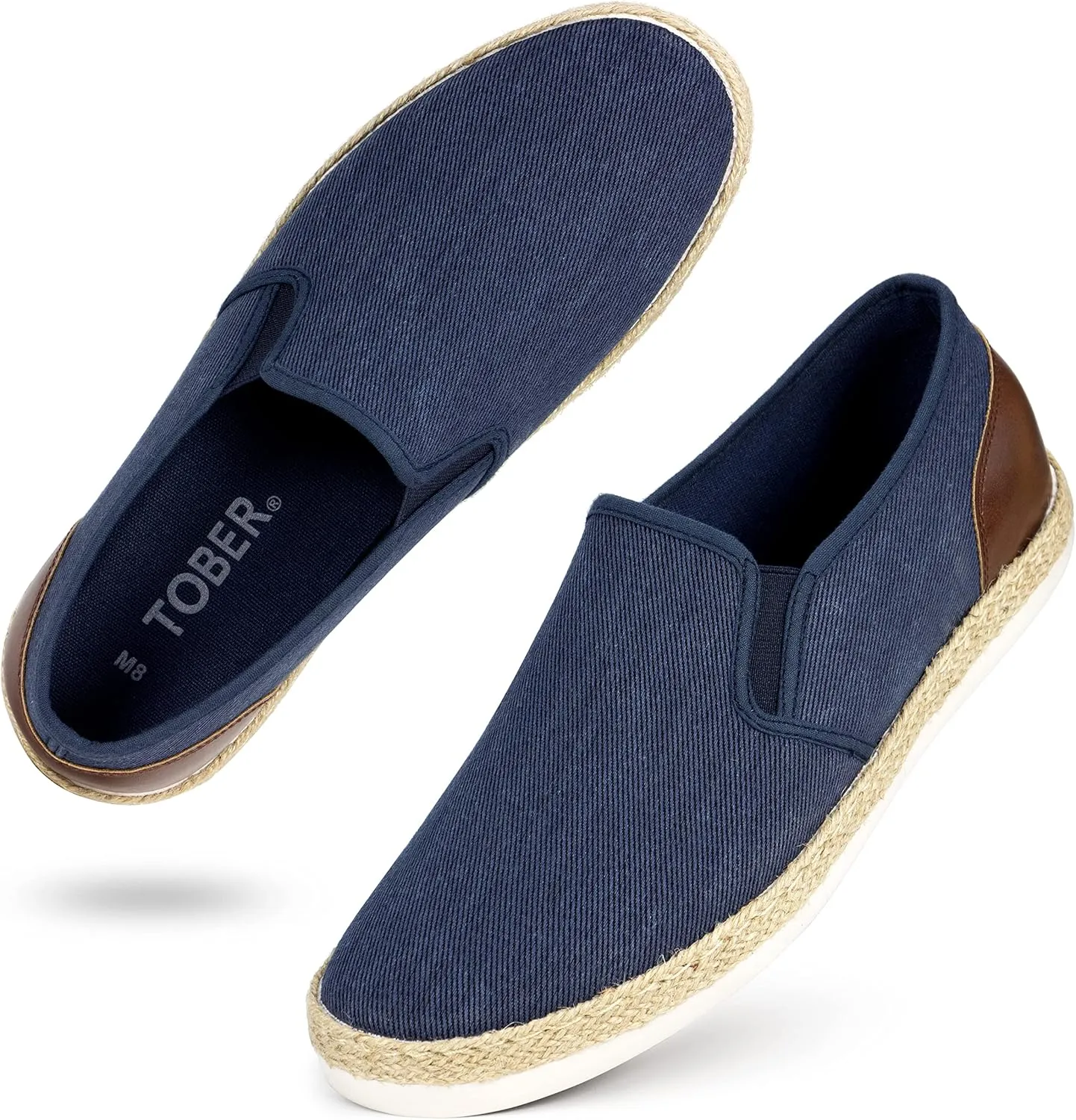 TOBER Men's Casual Slip-on Loafers Boat Shoes Non-Slip Walking Shoes Fashion Sneakers for Men Leisure Lightweight Comfortable