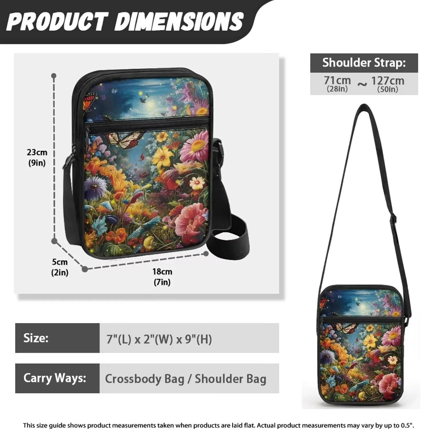 TODIYADDU Versatile Sling Bag Crossbody Phone Bag Women Shoulder Bag with Adjustable Strap Mini Messenger Bag for Cell Phone