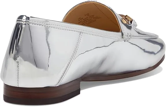 Toe Secure Classic Silver Loafers On Edelman Sam Vamp Loraine Soft Helpful customer care Slip Leather Almond