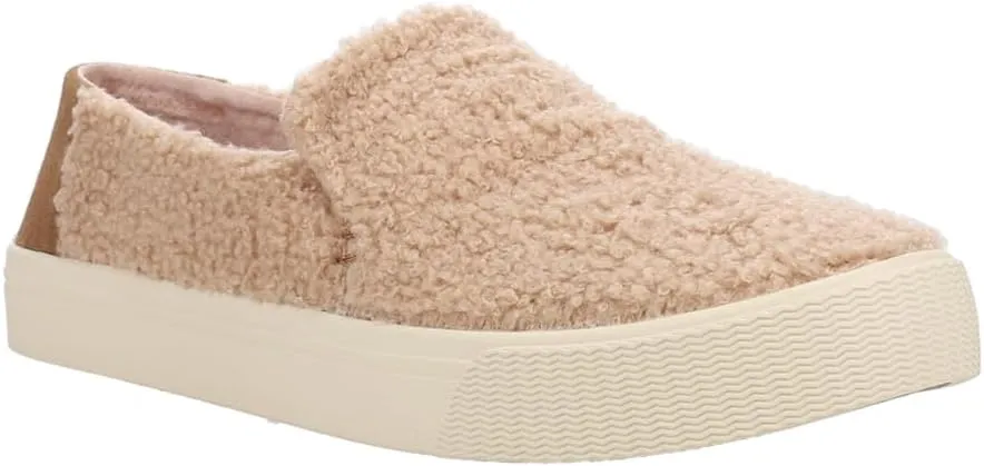 TOMS Womens Sunset Faux Shearling Slip On Sneakers Shoes Casual - Brown
