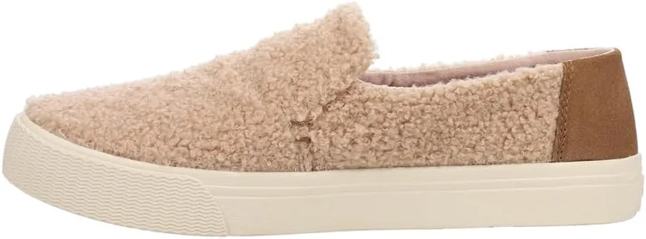 TOMS Womens Sunset Faux Shearling Slip On Sneakers Shoes Casual - Brown