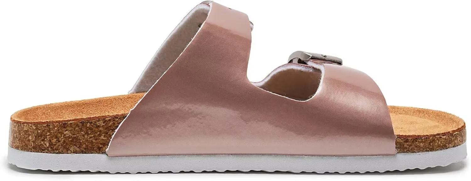 Torotto Kids Sandals Boys Girls Slide Summer Non-slip Cork Sandals with Adjustable Straps for Indoor & Outdoor
